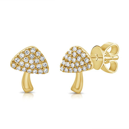 Mushroom Diamond Studs