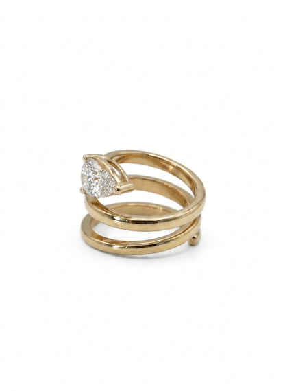 Bague papillon diamant pavé