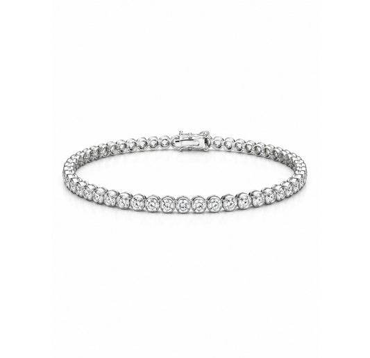 Semi Bezel Lab Diamond Tennis Bracelet