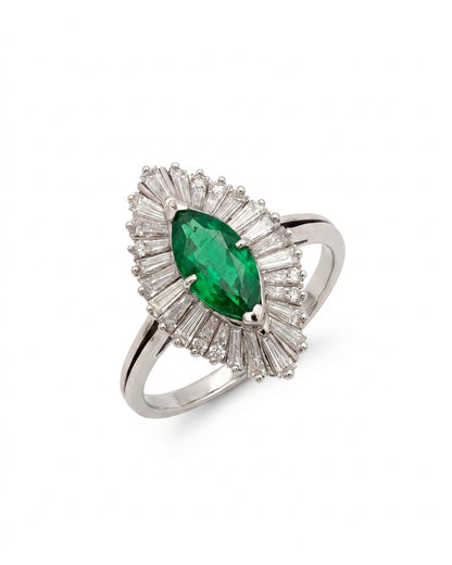 Vintage Colombian Emerald Ballerina Ring