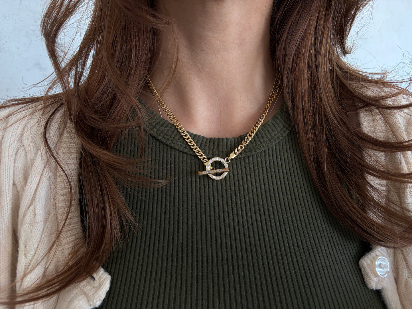 Collier triangle de diamants pendants