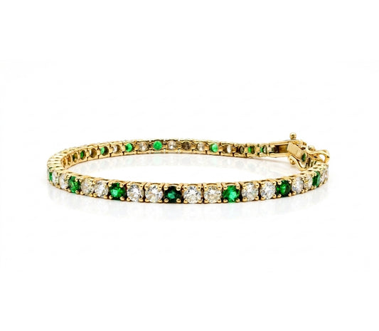 Birthstone & Diamond Tennis Bracelet