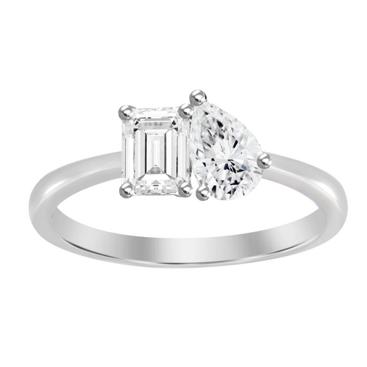 Lab Diamond Toi et Moi Engagement Ring