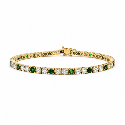 Birthstone & Diamond Tennis Bracelet