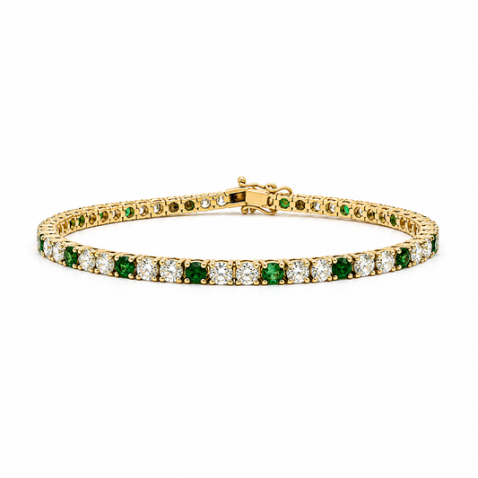 Birthstone & Diamond Tennis Bracelet