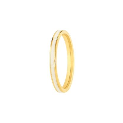 Bague en émail blanc