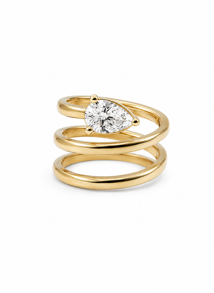 Bague papillon diamant pavé