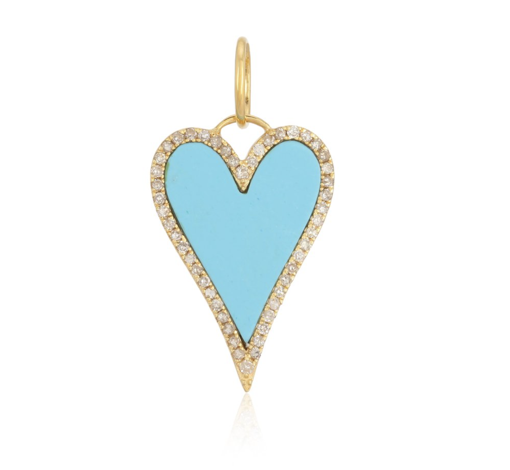 turquoise-diamond-heart-charm-14k