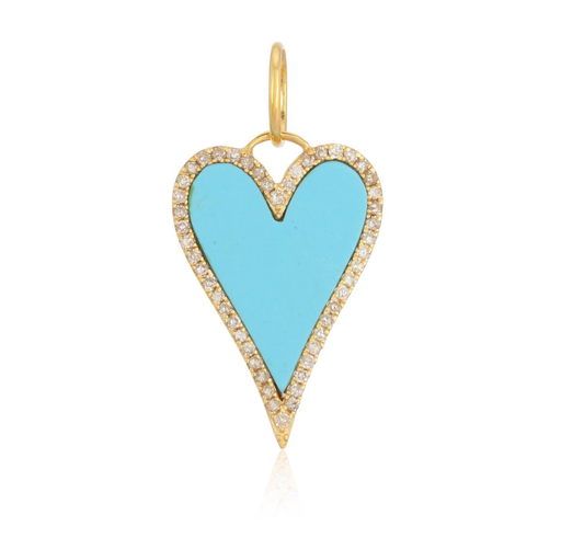 turquoise-diamond-heart-charm-14k