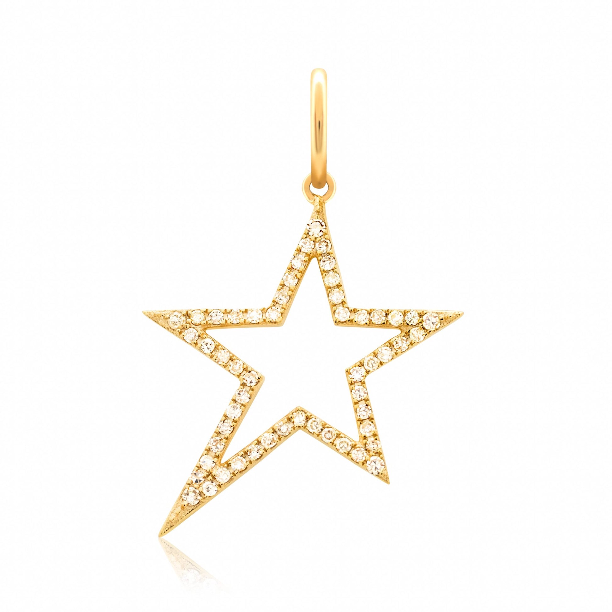 open-star-charm-14k