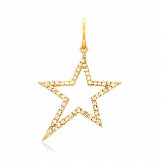 open-star-charm-14k