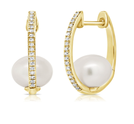 pearl-charm-diamond-huggies-14k