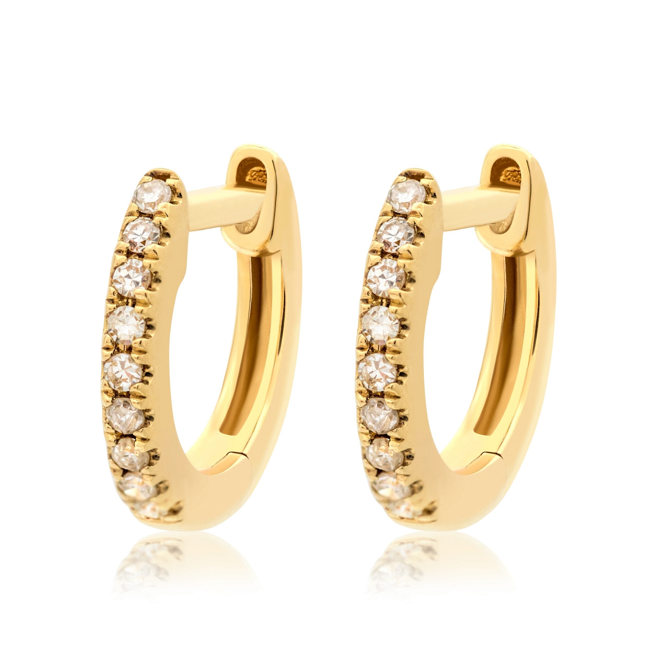 Huggies Hand Rings Diamond Mini Huggies – Julianna Isabella Inc.
