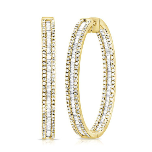 baguette-round-classic-diamond-hoops-14k